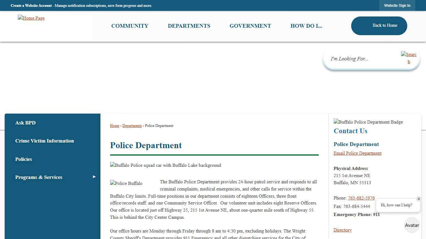 Police Department Buffalo, MN